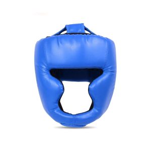 SEMATTI PU Leather Boxing Headgear Breathable Adjustable Boxing Headguard Thick Foam Padding Boxing Helmet