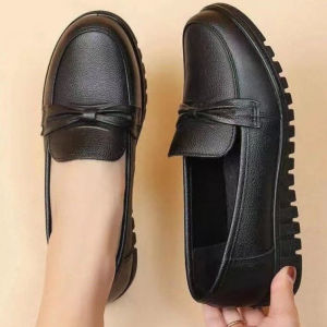 [Free Shipping] Spring And Autumn Soft Leather WomenS Shoes Soft-Soled Non-Slip Versatile Work Shoes For Middle-Aged And Elderly Women