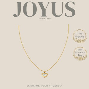 JOYUS Eloise Titanium Stainless Steel 18K Gold Waterproof Sea Shell Love Necklace Birthday Gift Box