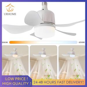【New Arrival】 Compact LED Ceiling Fan Light with E27 Base 17.7 Inch Remote Control Small Fan Light for Home Improvement
