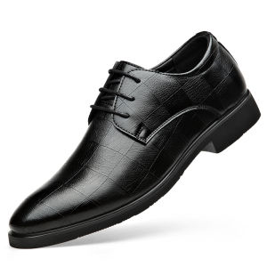 ALIKESMAN Leather Shoes For Men Business Shoes Formal Casual For Men Black Fashion Shoes#8823