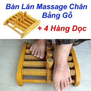 Bàn Lăn Massage Chân Bằng Gỗ Thêm 4 Hàng Dọc Đứng