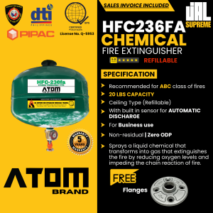 Fire Extinguisher - 20 Lbs. HFC236fa Chemical (Green) Ceiling Type