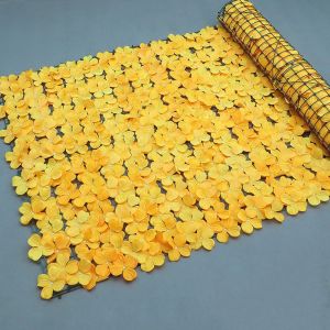DSIUY Plastic Artificial Flower Fence Screen Waterproof Removable Hydrangea Artificial Flower Wall No Maintenance UV Protection Faux Privacy Screen Outdoor Garden
