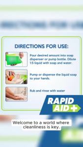 Rapid Aid Antibacterial Mild Baby Liquid Hand Soap/Washwith Moisturizer (Fresh Green Apple)