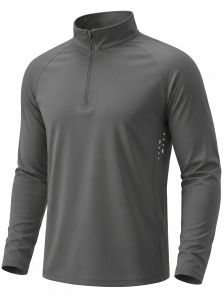 TACVASEN dành cho nam giới UPF 50 + Quý Zip Áo thun phản quang Dài tay Áo sơ mi chống nắng khô nhanh Áo sơ mi câu cá Chạy bộ đường dài Áo thun 2026