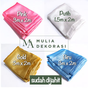Kain Backdrop Dekorasi Lamaran Akad Nikah Aqiqah Khitan Syukuran Tunangan 3m x 2m sudah dijahit