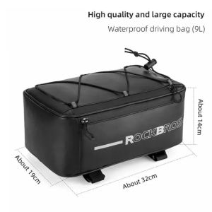 ROCKBROS Bicycle Bags Waterproof 4L Cycling Travel Trunk Bag Seat Saddle Pannier MTB Electric Bike Reflective Luggage Carrier
