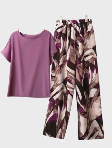Casual Co-Ords RC Fashion Set Outfit - Fashion Womens Set Summer Outfit RE Clothing Floral Print (RUST21SET)