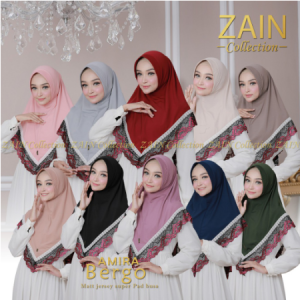 Zain Amira Jilbab Instan Soft Pad Antem Terbaru Hijab Murah Bergo Bahan Jersey Model Renda