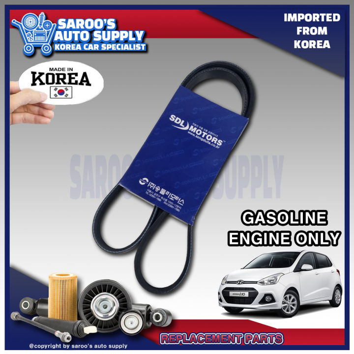Fan Belt / Drive Belt / V-Ribbed Belt For Hyundai Grand I10 , Gas ...
