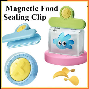 Timing Magnetic Sealing Clip for Snacks Dopamine Moisture-proof Fresh-keeping Food Clip