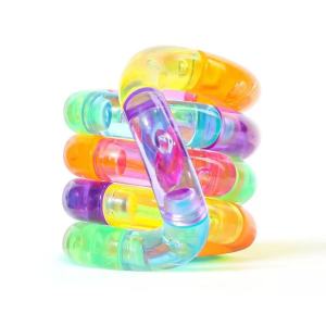 Crystal Tangle Fidget Toys Multicolor Twisty Deformation Rope Brain Imagination Detachable Sensory Toy Gift for Kids Adults
