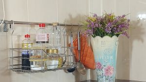 100 % Kowa homeware KWH-R004 ชั้นวางสแตนเลสแบบแขวนอเนกประสงค์ สแตนเลส เกรด 304 สีเหลี่ยมใหญ่ research