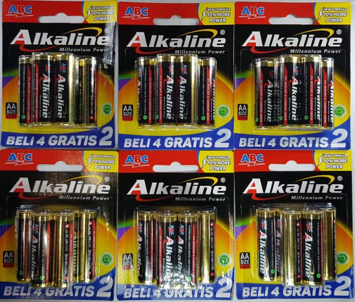 Baterai Abc Alkaline Aa A2 6 Pack 36 Pcs Lazada Indonesia