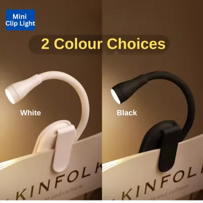 [SG stock]Teacher day Gift Mini Book Light LED Night Light USB Rechargeable Clip On Reading Lamp Brightness Adjustable Bedroom Travel