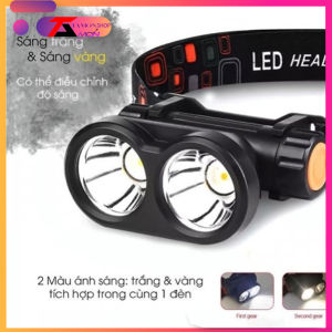 Đèn Pha LED Sạc USB đèn pin đội đầu COB + XPG Siêu Sáng Đội Đầu 2 Chế Độ sáng khác nhau Chống Nước Cho Cắm Trại Câu