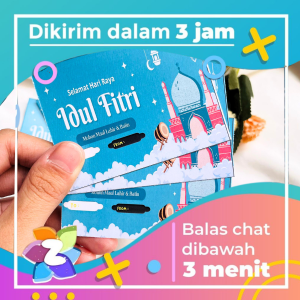 Zennida Sticker Print Cetak Kartu Ucapan Hampers Hari Raya Idul Fitri Greeting Card Custom Murah