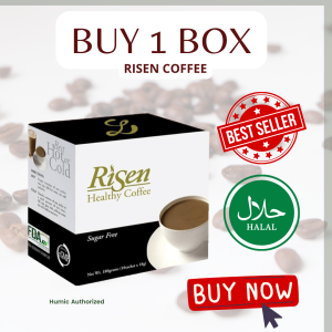 (BUY 1 BOX) RISEN COFFEE MIX / 10 SACHETS PER BOX / Sugar Free / Perfect Coffee for Lovers / Helps Boost Immune System / Memory Enhancer