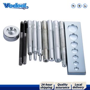 【Fast delivery】 High-Quality 11-Piece Die Punch Snap Kit for Leather Metal and Crafting DIY Projects with Easy Grip Handles