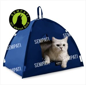 SEMPATI Kasur Bantal Tempat Tidur Kucing Model Tenda Hewan Kucing Anjing Cat Kitten Anabul Puppy Include Alas Kasur Bantal Kandang Lipat Portable Hewan Pet Tent