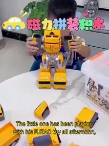 FUZAO Magnetic Robot Educational Construction Transformer Toy 3-6 Years Old