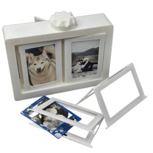 SAVVYSHELF Easy To Install 3D Rotating Photocard Holder Transparent Protective Rotating Photo Holder Mini 12 Pockets 12-Card Holder Gift for Friends