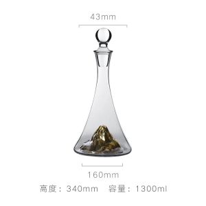 Light Luxury Transparent Glass Decanter Family Birthday and Wedding Party Cocktail Brandy Champagne Bottle Modern Home Set for Home Use