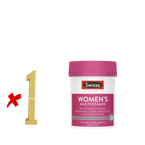 Swisse Womens Multivitamin 120 Film Coated Tablets One-A-Day for Immune Health Energy Support and Fatigue Relief.