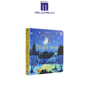 Usborne Peep Inside Night Time Board book หนังสือยอดนิยม Peep Inside Night Time Board Book ระบายสีหนังสือนิทานกิจกรรมภาษาอังกฤษสำหรับเด็ก