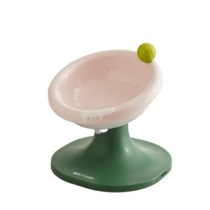 YAZHE Ceramic Cat Bowl Height Adjustable Cute Dog Food Feeding Basin Food Dispenser Anti Tipping Pet Drinking Feeder Neck Protection