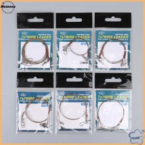 Follow Get More【Metonna】 2Pcs set Steel Wire Titanium Wire Anti-Biting Line With Pin Fishing Front Wire