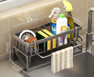 Kitchen Sink Drain Rack Sponge Holder Bathroom Soap Holder Dish Rack stainless organizer storage
