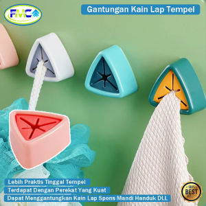 Gantungan Kain Lap Handuk Tempel Dinding Hook Kait Segitiga Unik Gantung Kain Lap Klip Jepit Pengait Lap Tangan Serbaguna Aksesories Kamar Mandi Murah