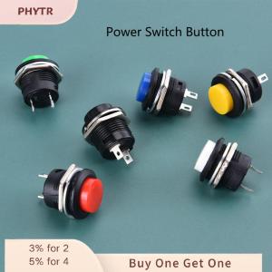 【จัดส่งภายใน 2-3 วัน】 16มม. 12V-24V ปุ่มไฟ LED รถยนต์กันน้ำสวิตช์เปิด ปิดชั่วขณะโลหะ