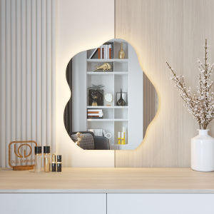 Gương DLQ Hạt Đậu Lớn Treo Tường Bàn Trang Điểm Có Led Cảm Ứng 3 Màu Tiện Lợi