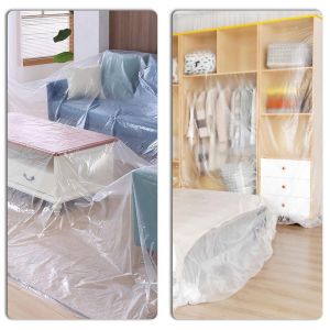 ฝาครอบกันฝุ่นเฟอร์นิเจอร์ พลาสติกกันฝุ่น พลาสติกคลุมฝุ่น ปิดพ่นสี ฟิล์มพลาสติก พลาสติกปิดกันฝุ่น  พลาสติกคลุม กันรอย กันน้ำ