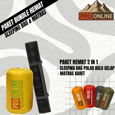 Paket Sleeping Bag Dan matras - Sleeping Bag Bulu Dan Matras Camping- SB Bulu Extra Tebal Dan matras
