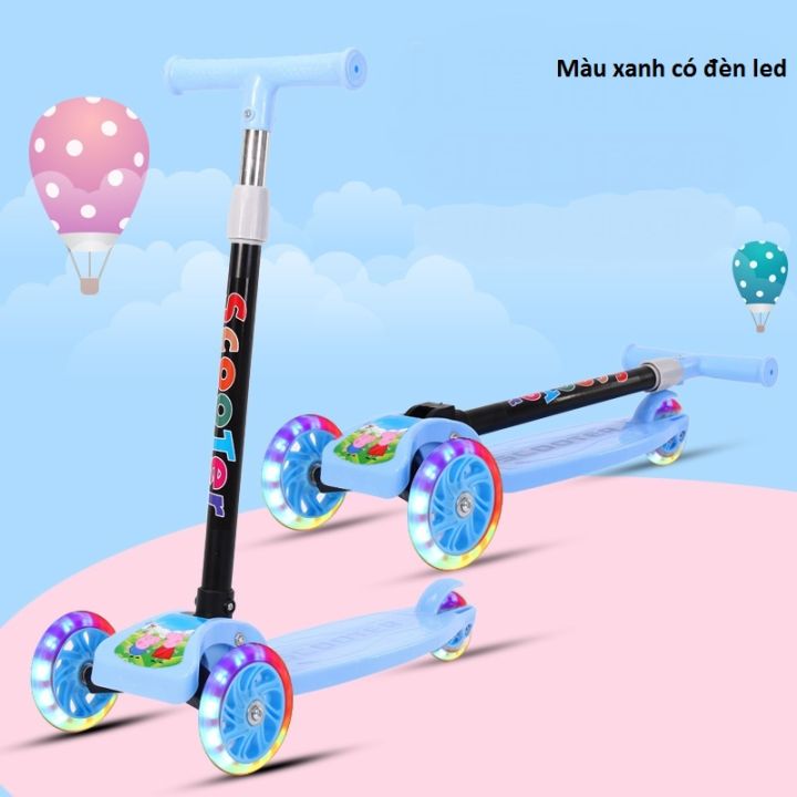 Xe Scooter Trẻ Em có đèn Led cho bé mẫu mới - Xe trượt Scooter trẻ em-Xe scooter cho bé từ 3-7 tuổi