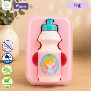 Momeasy Lunchbox + 400ml Spout Water Bottle Tumbler Set for Toddler & Kids Baunan School Outdoor