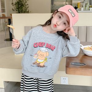 เสื้อสเวตเตอร์เด็กผู้หญิงฤดูใบไม้ผลิและฤดูใบไม้ร่วงสไตล์ตะวันตกสีแดงสุทธิสาวเสื้อฤดูใบไม้ร่วงเด็กต้นฤดูใบไม้ร่วงเสื้อผ้าฤดูใบไม้ร่วง