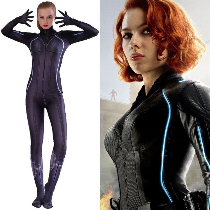 Avengers 4 Endgame Black Widow Costume Natasha Romanoff Jumpsuit Cosplay  Costume