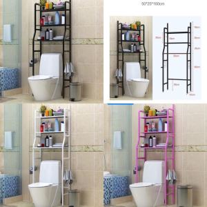 Rak toilet berdiri 3 warna rak toilet kamar mandi serbaguna Anti karat Rak penyimpanan serbaguna Rak kamar tidur