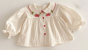 Girl Outfits New Spring/autumn Long Sleeves Strawberry Shirts/Denim Trouser Solid Jeans Korean Childrens Clothes 2026 H50862026