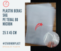 Plastik Beras ukuran 5kg Tebal 08 ukuran 25x45cm Per Kg. 