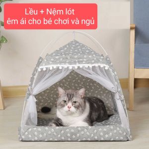 Lều Ngủ Nhà Ngủ Cho Chó Mèo Thú Cưng Có Thể Tháo Rời Dễ Dàng Vệ Sinh. Hàng Loại 1