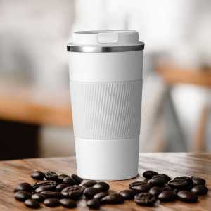 COFFEE CUP Stainless Steel 304 With Strap Tahan Panas Dingin 380ML/510ML