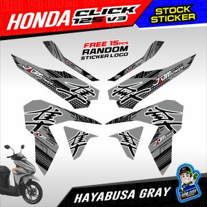 Honda Click 125 v3 Stock Decals Sticker Hayabusa