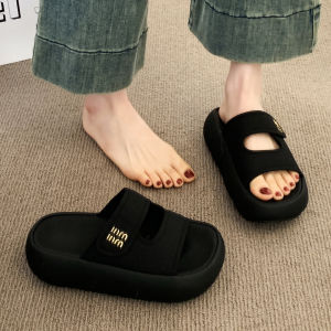 Height-Increasing Thick-Soled Sandals For Petite Women 2026 Summer New Style Velcro Beach Slide Sandals Casual Sandals