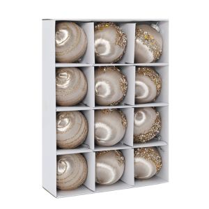 HUAGUES 12pcs Chống vỡ Bộ bóng giáng sinh Tinh tế 6cm Đồ treo trang trí cây giáng sinh Vật tư tự làm Không thấm nước Đồ trang trí treo Giáng sinh